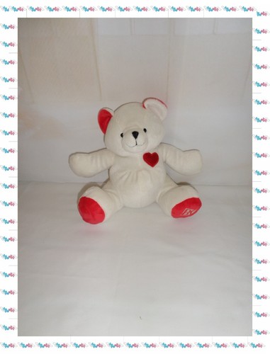 Peluche ours blanc et - ours,