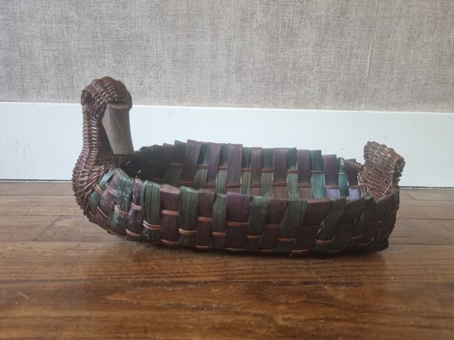Panier rotin vintage tête - rotin,