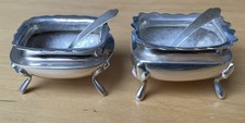 Lot de 2 salières argent