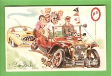 CARRIERE carte postale  HUMOUR Illustrateur  VOITURE  familiale