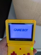 Nintendo Game Boy Advance GBA SP Custom Pikachu Yellow System AGS 001