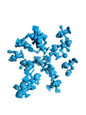 Lot Jouets Schtroumpfs lessive Omo 1983/1984 série complète (16x pièces)