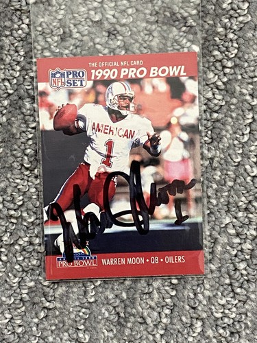 Warren moon signed card - warren,