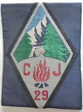 WW2 - Tissu CJF 29 BUGEAUD listel NOIR - CHANTIER de JEUNESSE - TBE