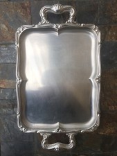 Plateau baroque d’alessi en acier inoxydable 18/10 série barocco