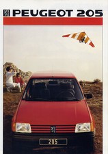 Catalogue prospekt brochure Peugeot 205 1986 BE Fr - 32 pages - avec GTi, T16