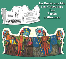 La Roche aux Fées 1972, Les Chevaliers, figurine en carton Les Portes-oriflammes