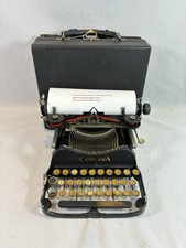 Machine à écrire Corona Type 3 Portable De 1914 Revissée Nettoyée + Ruban Neuf