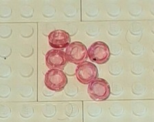 7 x Lego Trans Foncé Rose 1x1