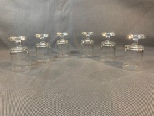 Lot 6 anciens petits verres à pied de bistrot pour apéritif ou liqueur vintage
