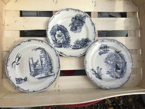 Lot assiettes terre - assiettes,