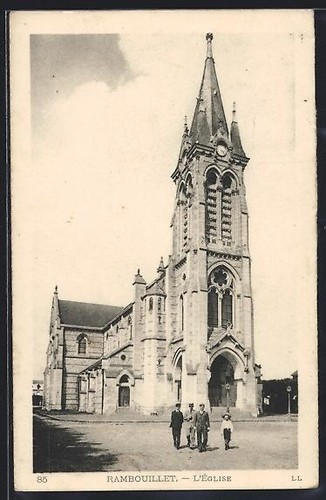 Cpa rambouillet église - cpa,