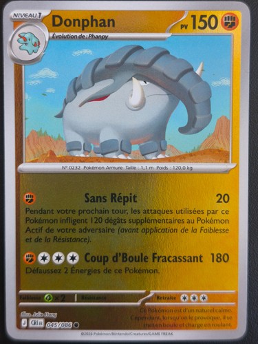 Carte pokémon donphan 045 086 - pokémon, 045/086