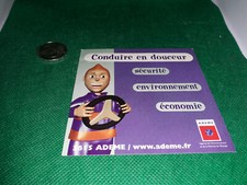 Autocollant  Sécurité Routière CONDUIRE en douceur:Environnement/économie:ADEME