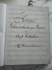 Anciennes Partitions manuscrites et Autres Valses et Polkas Piano XIXème Reliées