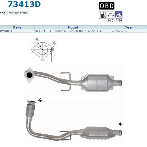 Pot catalytique hyundai getz - pot,