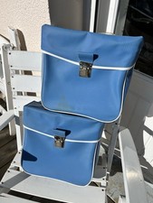 Paire De Sacoches Bleues Vélo Vintage Mobylette Solex