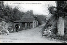 ACQUIGNY (27) ELEVAGE de LAPIN / VILLA animée , Chemin de CAMBREMONT début 1900