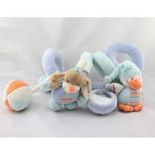 Mobile Spirale d'activités doudou chien canard beige bleu orange NATTOU - 18502