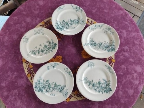 Assiettes plates faience - 5,