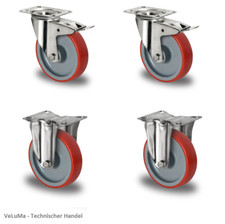4 X Inox Roulettes de Transpor