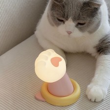 Veilleuse à main avec patte de chat, lampe de chevet, cadeau d'anniversaire,