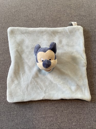 Doudou mickey plat - bleu, ciel