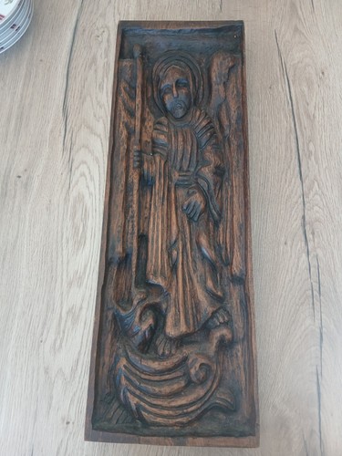 Saint michel sculpture bas - -,