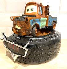 ✅Disney PIXAR CARS Radio AM/FM Truck Réveil Parlant Tow Mater 2007 Testé Ok