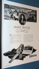 ZENITH MONTRE LOT de 5 PUBLICITÉS  ANCIENNES