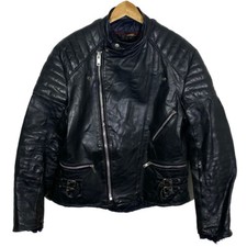 Blouson En Cuir Biker Noir Vintage 80/90’s