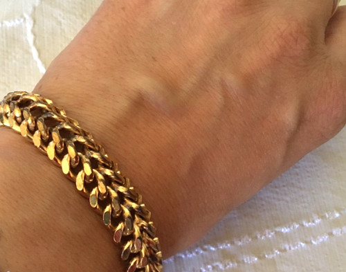 Bracelet plaque ancien - bracelet, gl