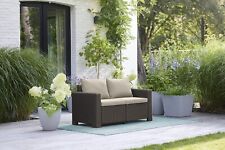 Keter Canapé Californien – Marron, 2-3 Places, Résine Tressée, Confort & Élégant