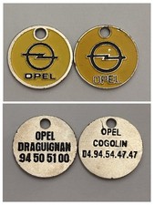 Lot X 2 Jetons De Caddie Métal Différents Voiture Auto Automobile  Opel Garage