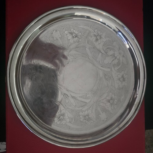 Ancien plateau rond metal - plateau,
