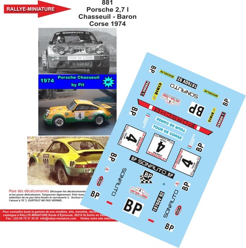 Decals ref 0881 - 0881, porsche