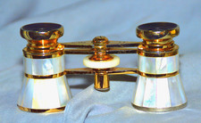 Jumelles De Théâtre Milano 3X, Dorées, En Nacre, Dans Un Étui