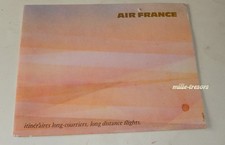 AIR FRANCE 70' Itinéraires longs-courriers - Long distance flights - Planisphère