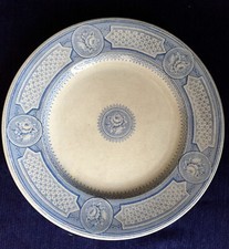 Rare assiette plat, terre de