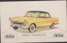 CHROMO PUBLICITAIRE ANCIEN CHOCOLAT CEMOI VOITURE SIMCA CERSAILLES-COULEUR JAUNE