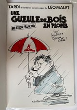 DEDICACE COULEUR BD TARDI " UNE GUEULE DE BOIS EN PLOMB " EO TTBE NESTOR BURMA