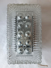 VINTAGE APPLIQUE MURALE A TIRETTE EN VERRE EPAIS STRUCTURE ANNEES 60 LIMBURG?