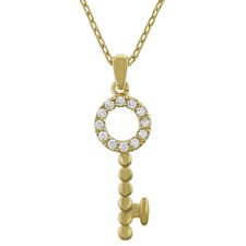 Collier Clé Plaqué OR et