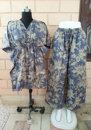 Indien coton gris floral - gris,