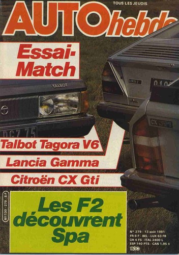 Auto hebdo 279 08 1981 - auto,