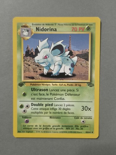 Carte pokémon nidorina - carte, 1ere