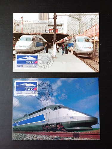 Lot cartes maximum france tgv - lot,