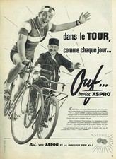 Publicité Advertising 0122  1956   Merci  Aspro Tour de France vélo facteur 