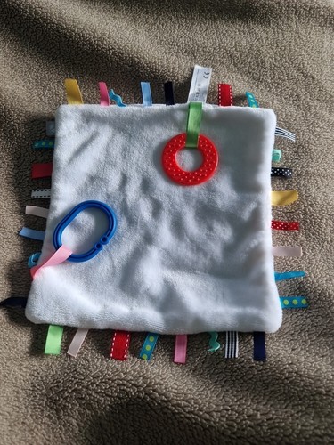 Doudou plat carré blanc - plat,