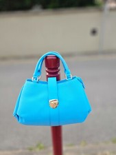 Sac à main femme bleu ciel neuf élégant chic tendance avec fermoir doré